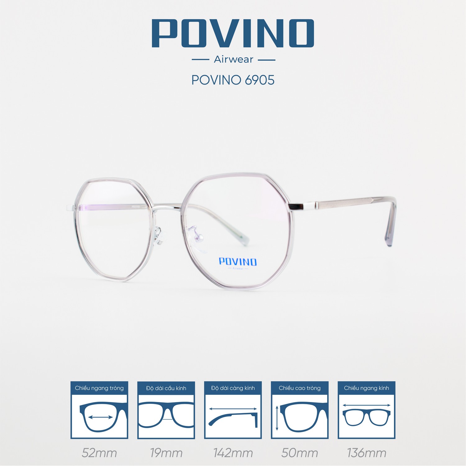 Gọng kính POVINO PO6905 - Ảnh 6