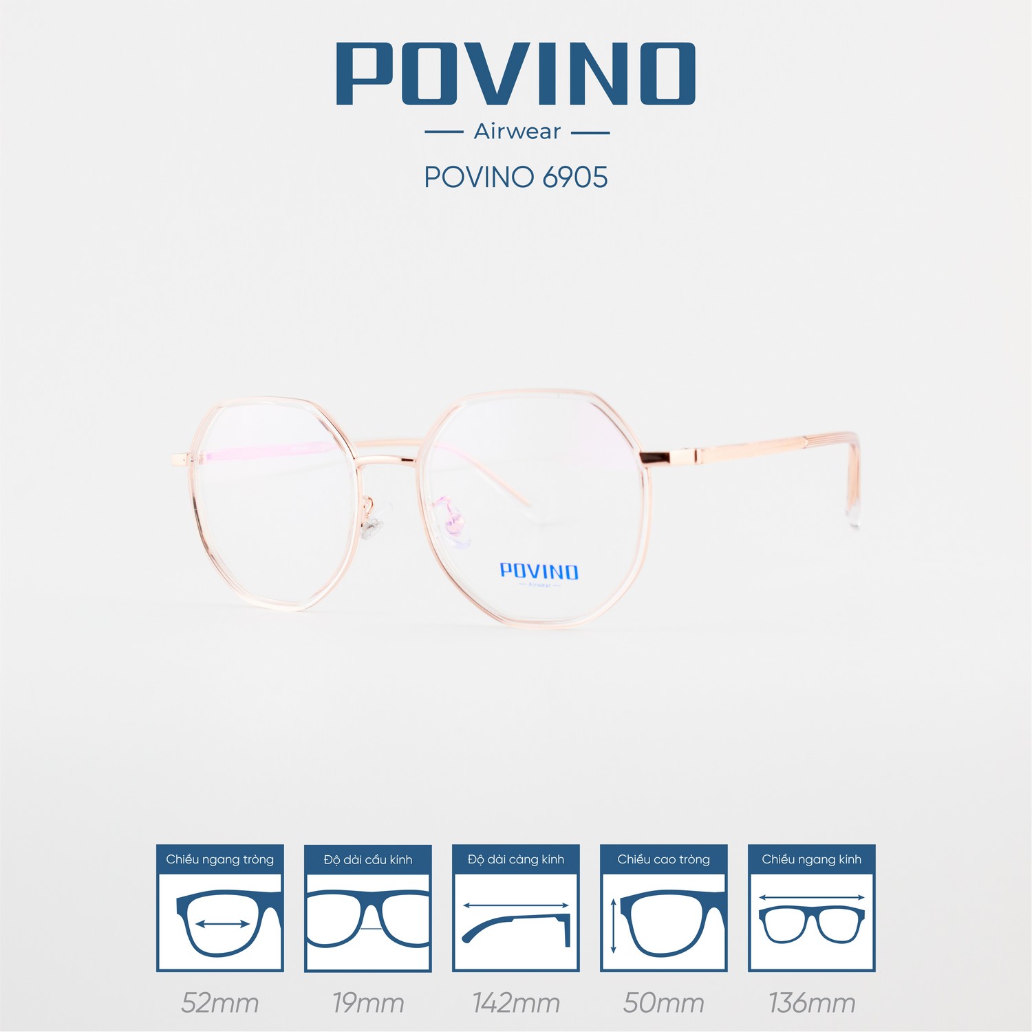 Gọng kính POVINO PO6905 - Ảnh 5