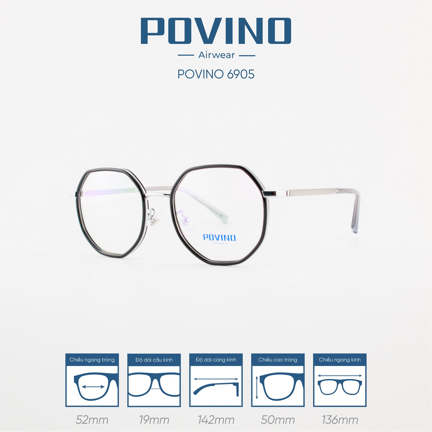 Gọng kính POVINO PO6905 - Ảnh 4