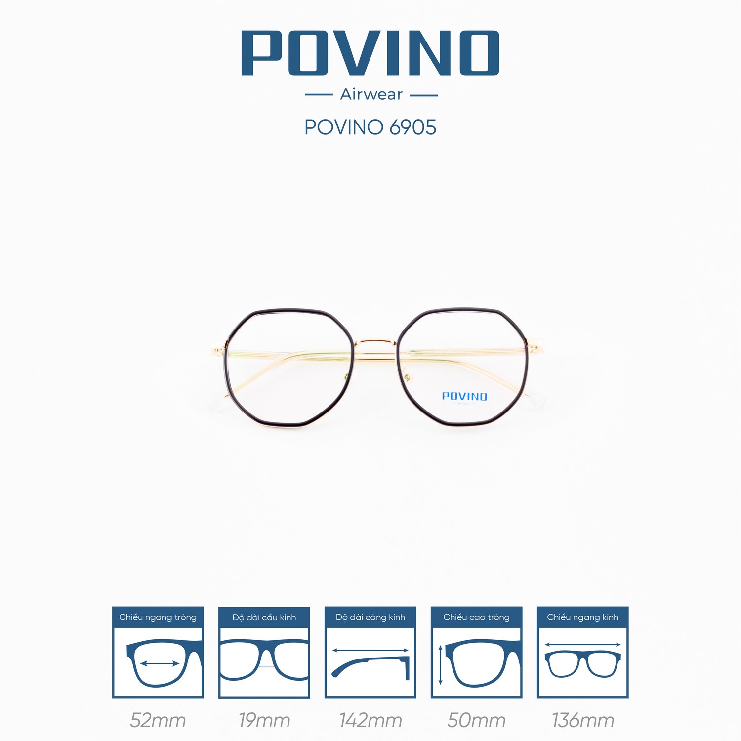 Gọng kính POVINO PO6905 - Ảnh 3