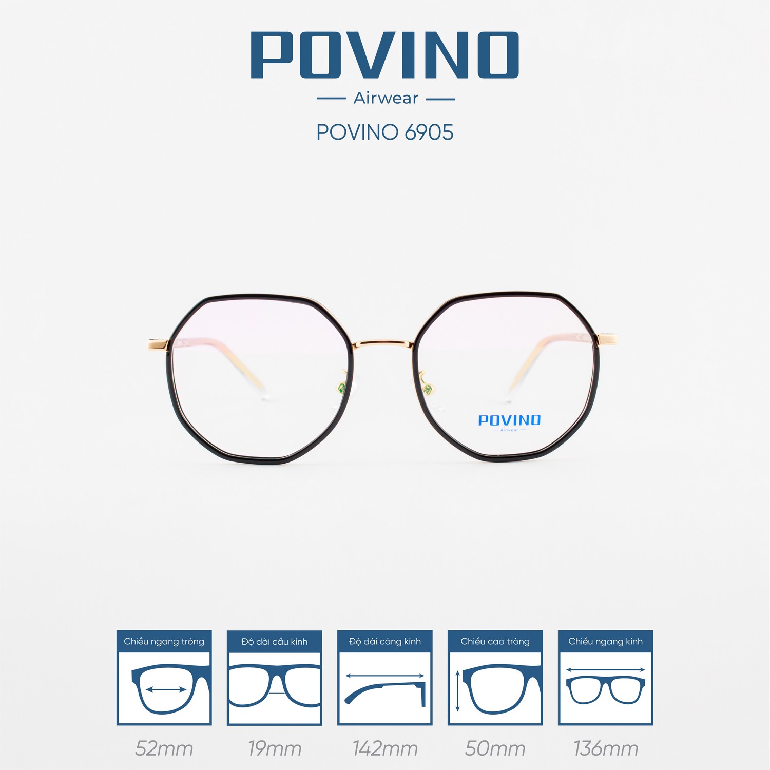 Gọng kính POVINO PO6905 - Ảnh 1
