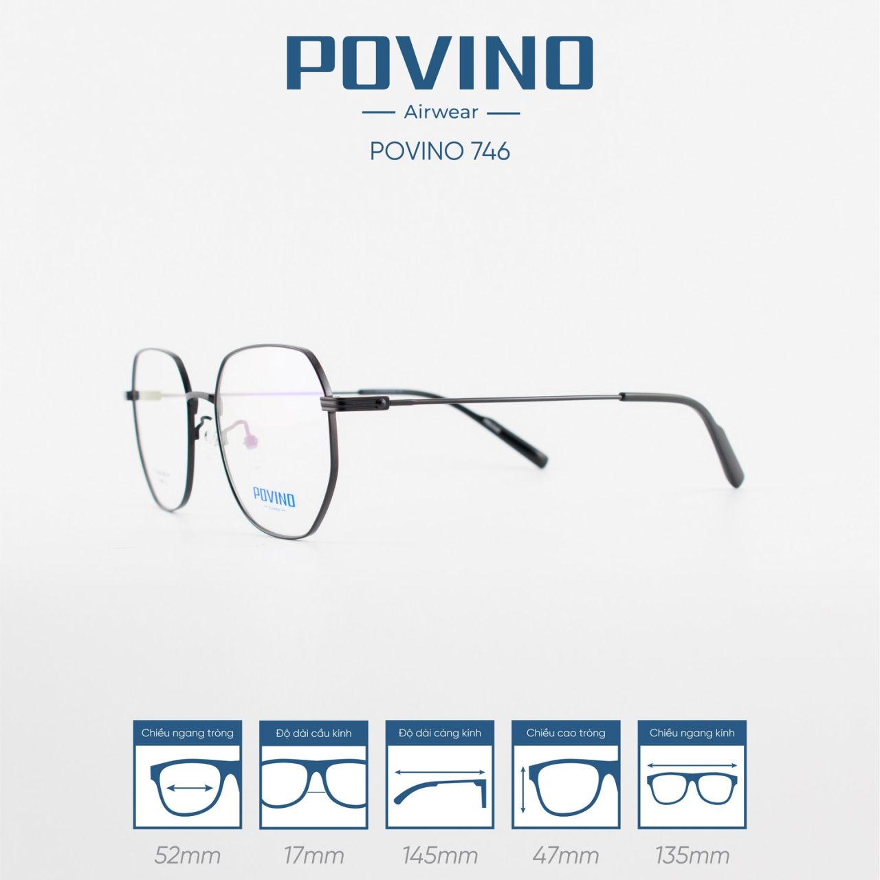 Gọng kính POVINO PO746 - Ảnh 4