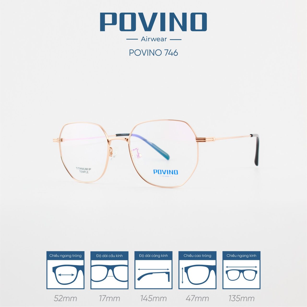 Gọng kính POVINO PO746 - Ảnh 6