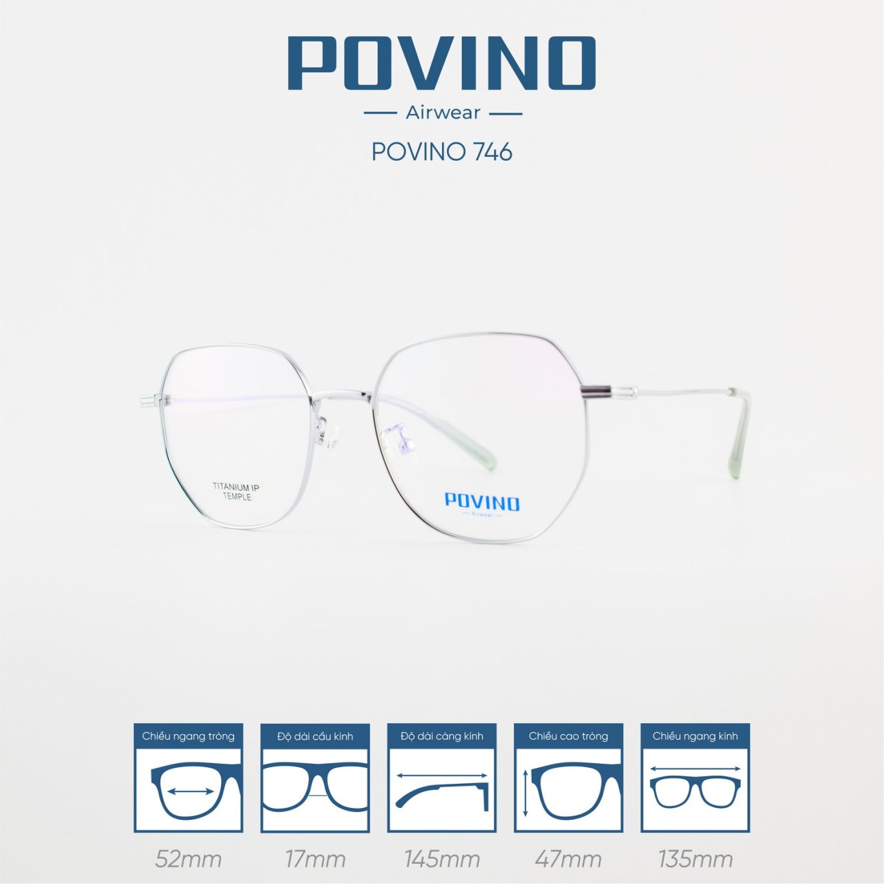 Gọng kính POVINO PO746 - Ảnh 5