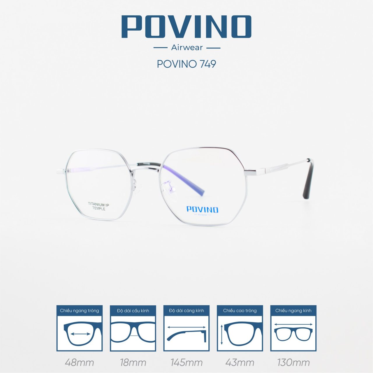 Gọng kính POVINO PO749 - Ảnh 4