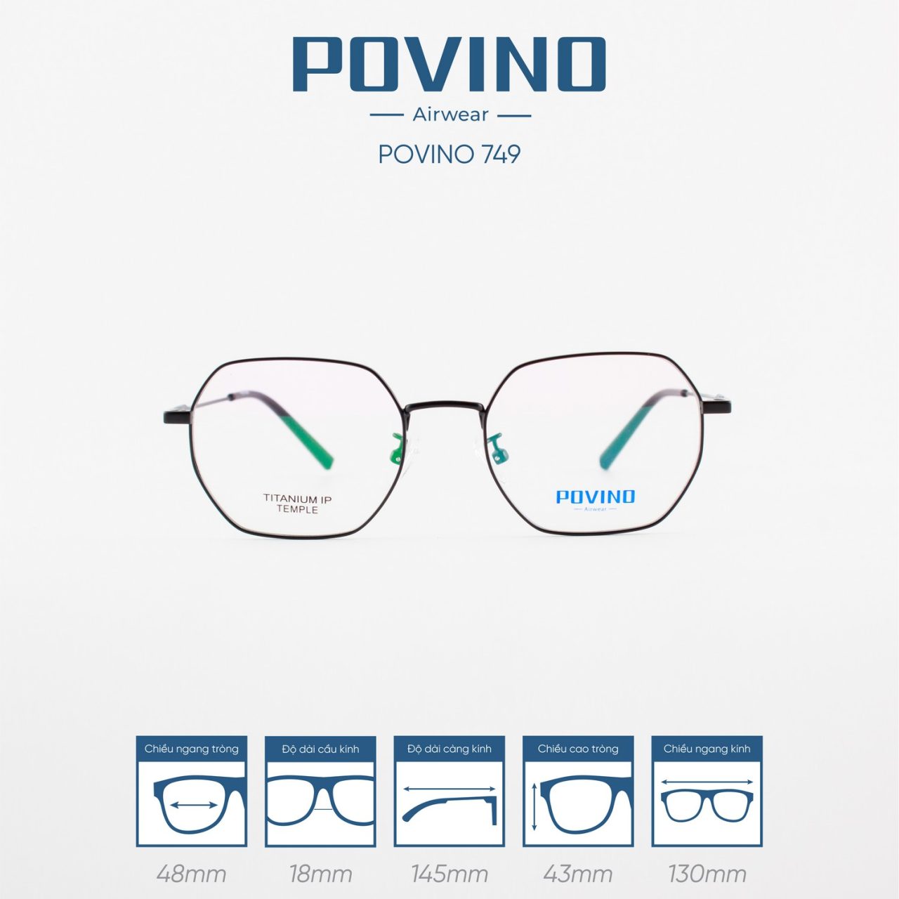 Gọng kính POVINO PO749 - Ảnh 1