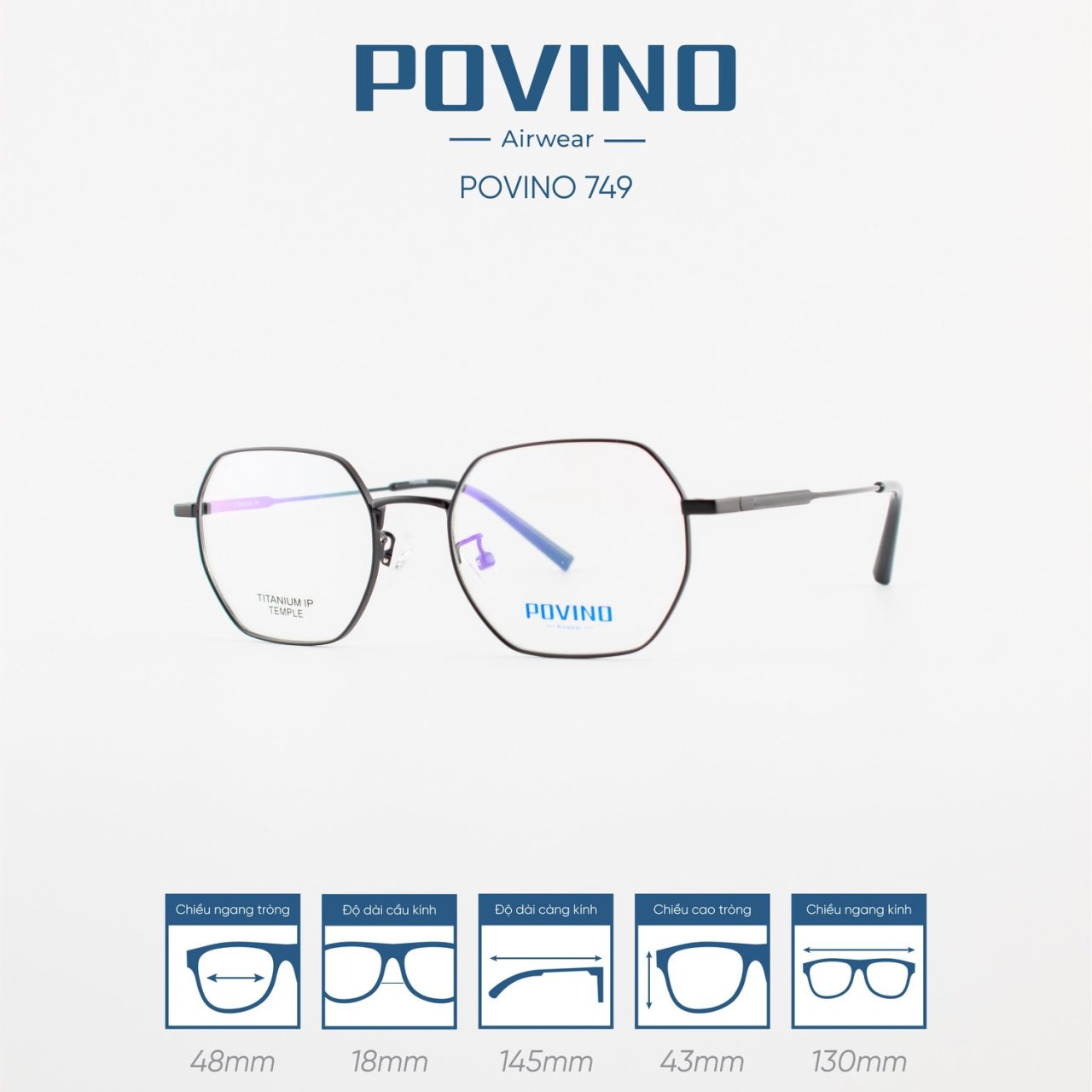 Gọng kính POVINO PO749 - Ảnh 3