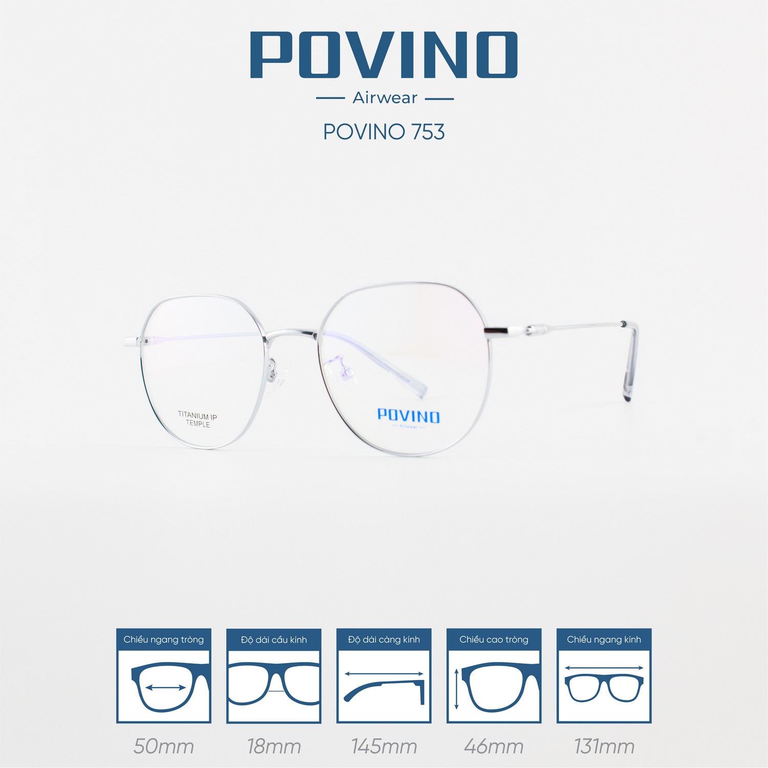 Gọng kính POVINO PO753 - Ảnh 5