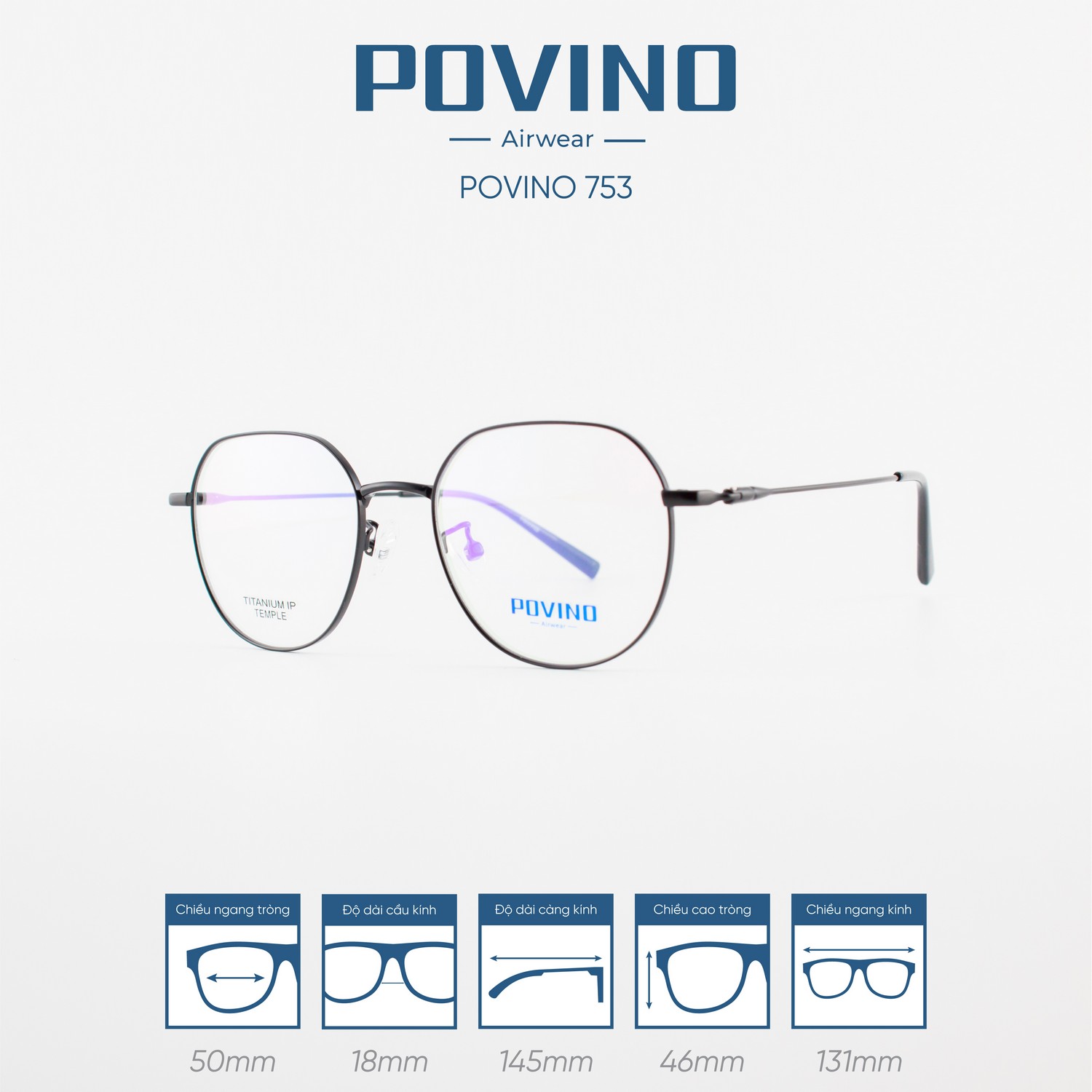 Gọng kính POVINO PO753 - Ảnh 6