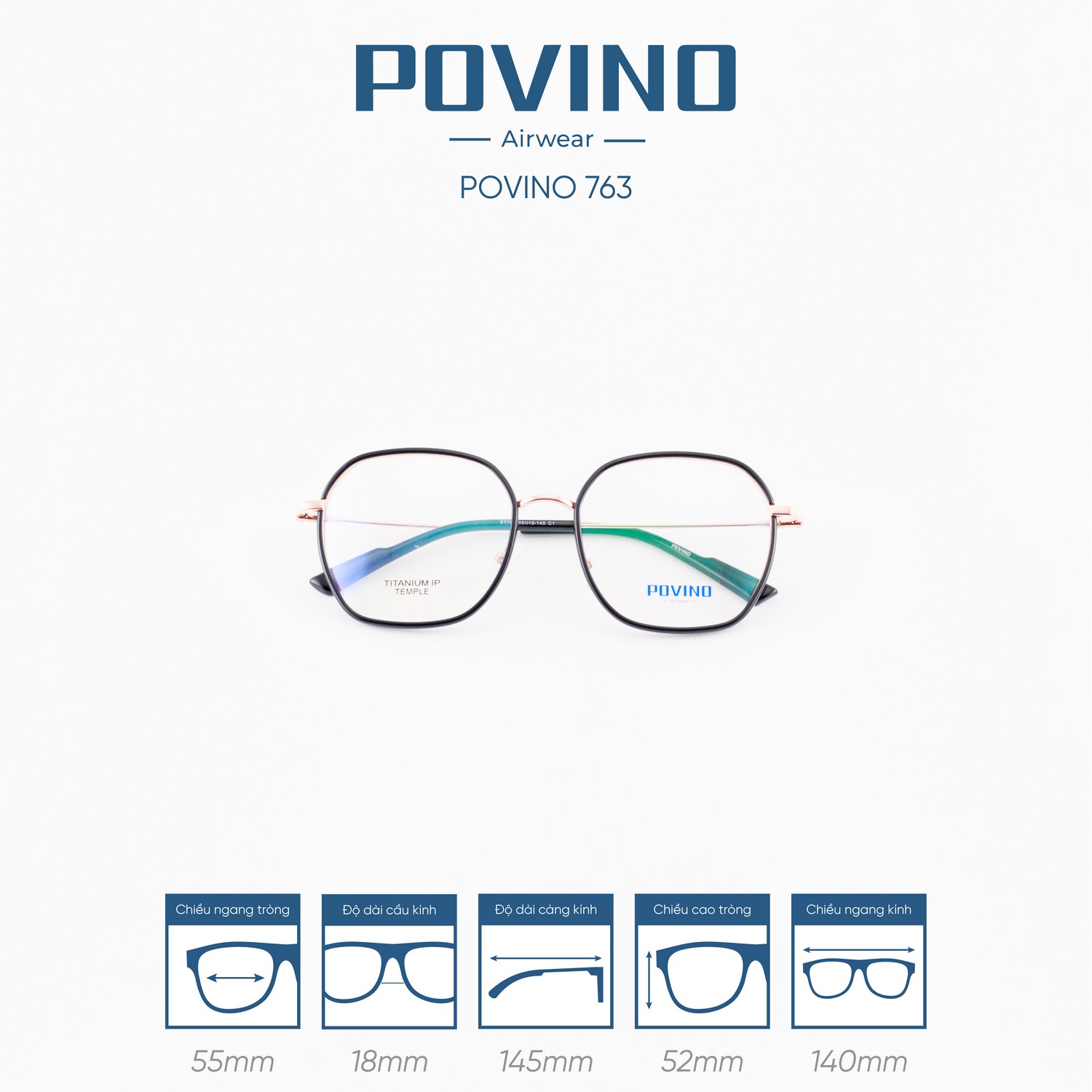 Gọng kính POVINO PO763 - Ảnh 7