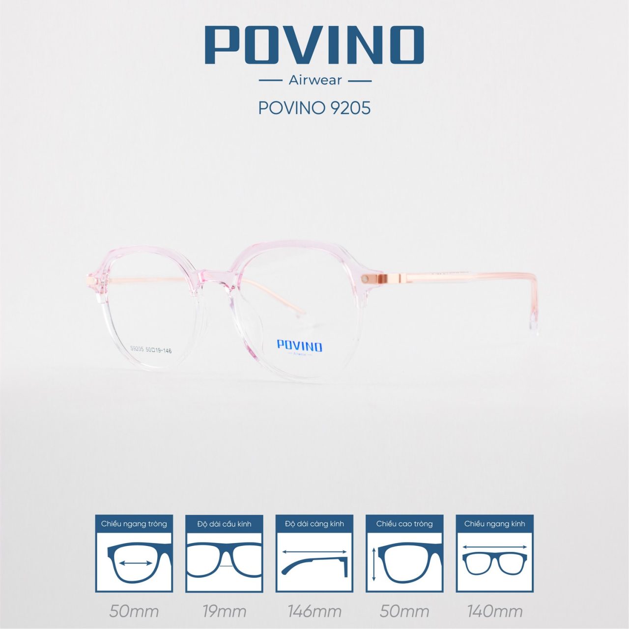 Gọng kính POVINO PO9205 - Ảnh 6