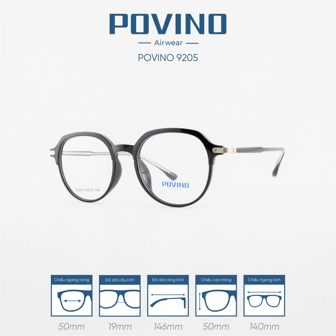 Gọng kính POVINO PO9205 - Ảnh 5