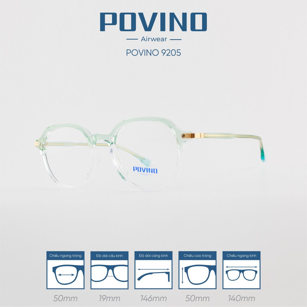 Gọng kính POVINO PO9205 - Ảnh 4