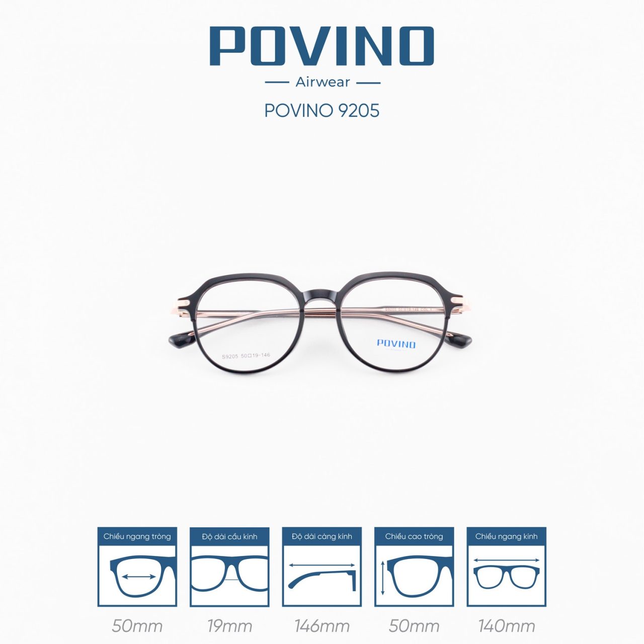 Gọng kính POVINO PO9205 - Ảnh 7