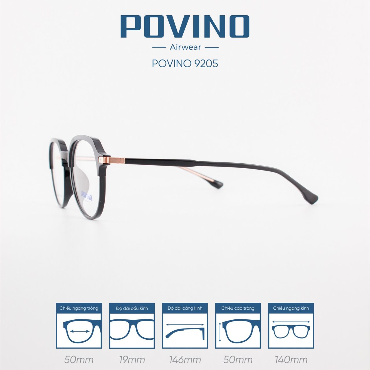 Gọng kính POVINO PO9205 - Ảnh 8