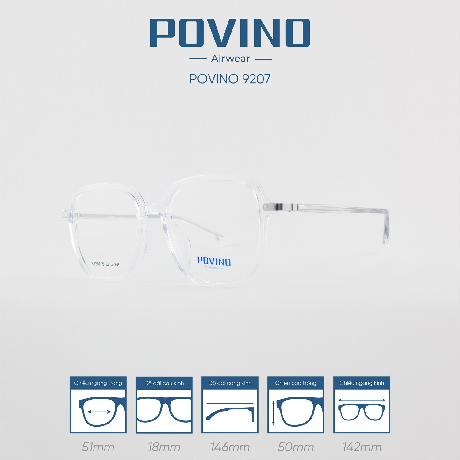 Gọng kính POVINO PO9207