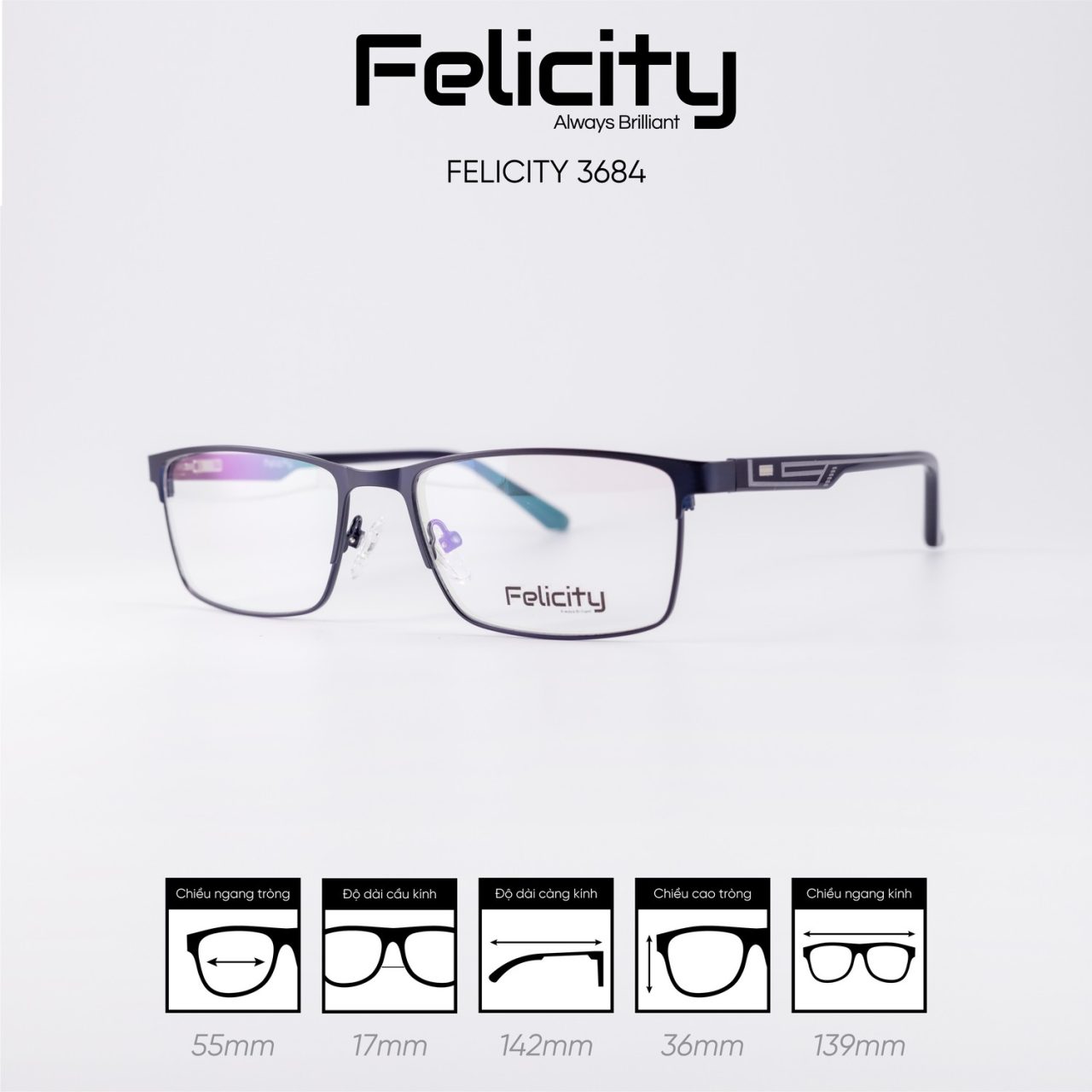 Gọng kính FELICITY 3684 - Ảnh 6