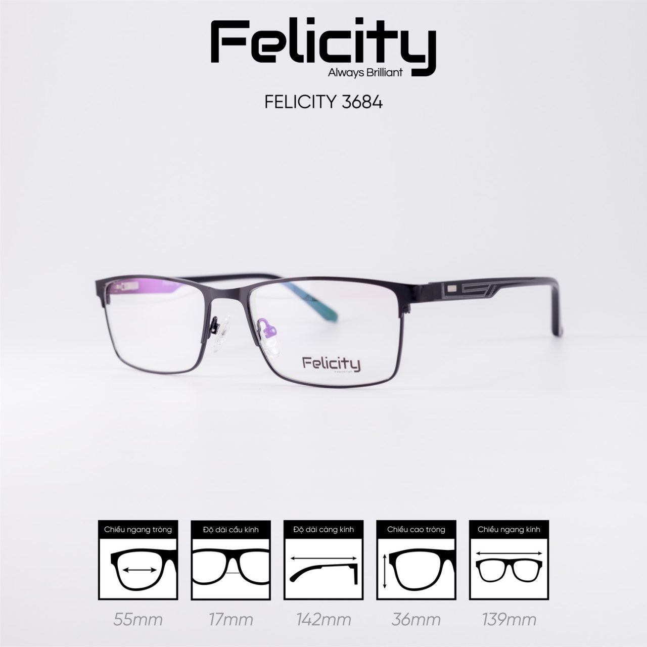 Gọng kính FELICITY 3684 - Ảnh 5