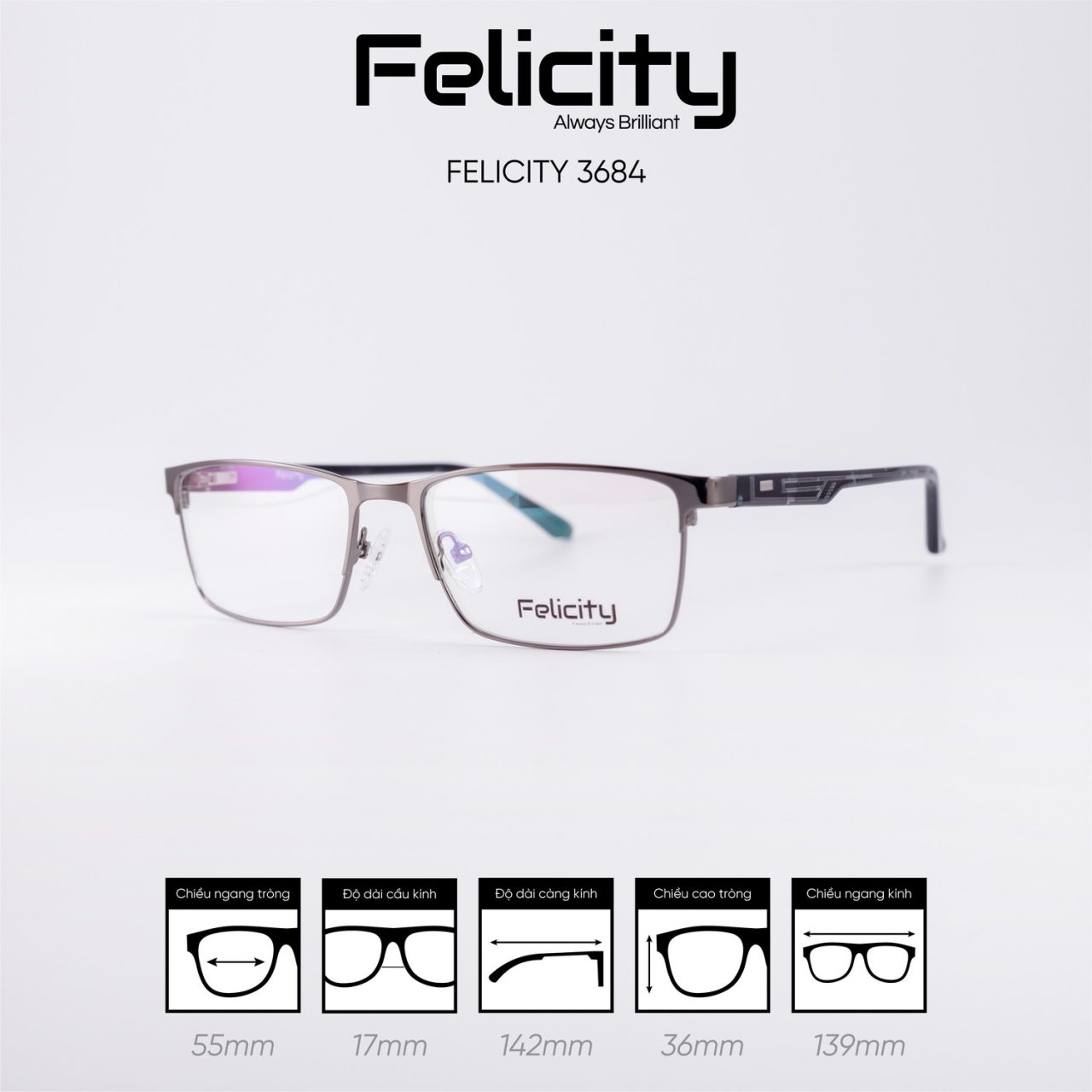 Gọng kính FELICITY 3684 - Ảnh 4