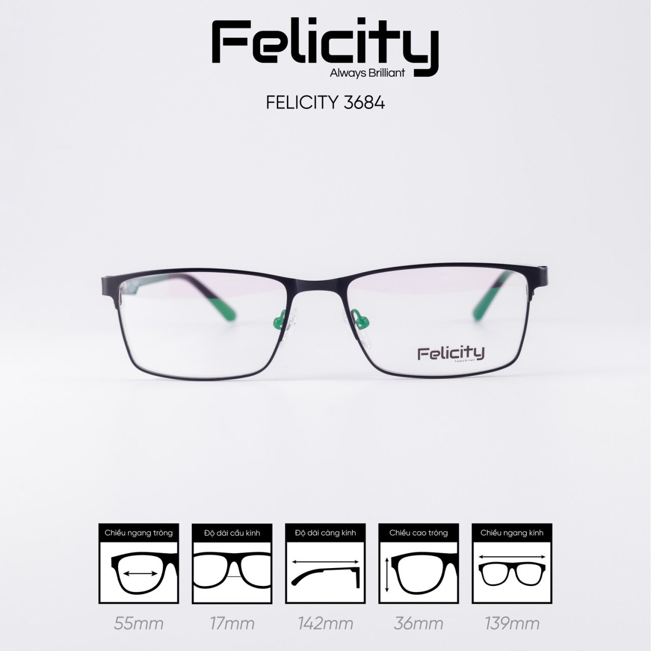 Gọng kính FELICITY 3684 - Ảnh 1