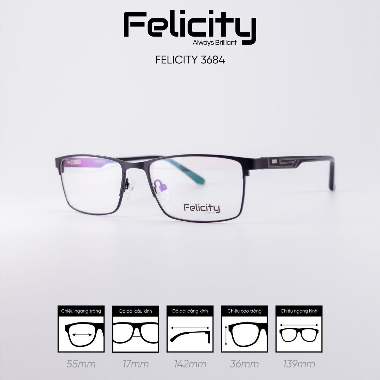 Gọng kính FELICITY 3684 - Ảnh 3