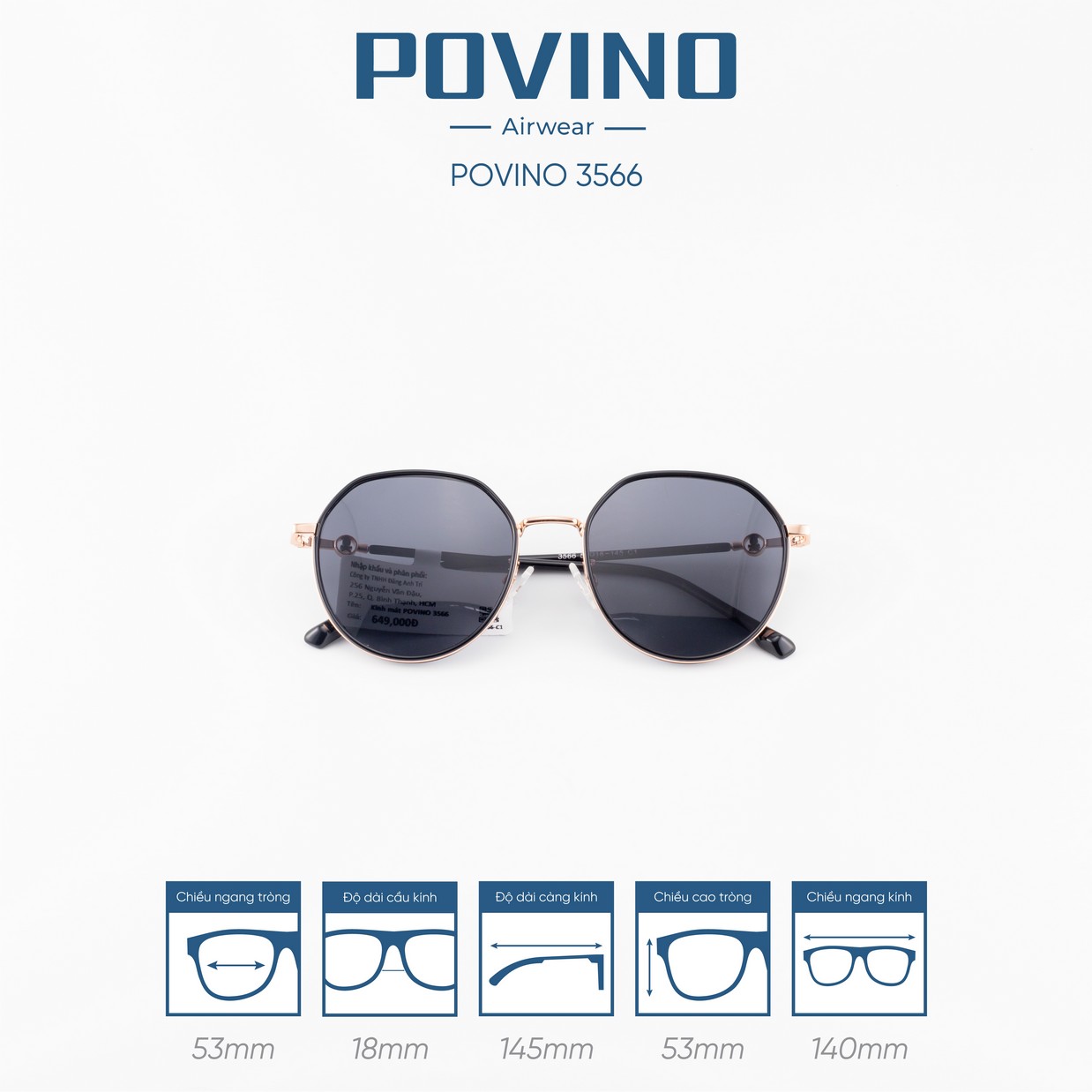 Kính Mát POVINO 3566 - Ảnh 4