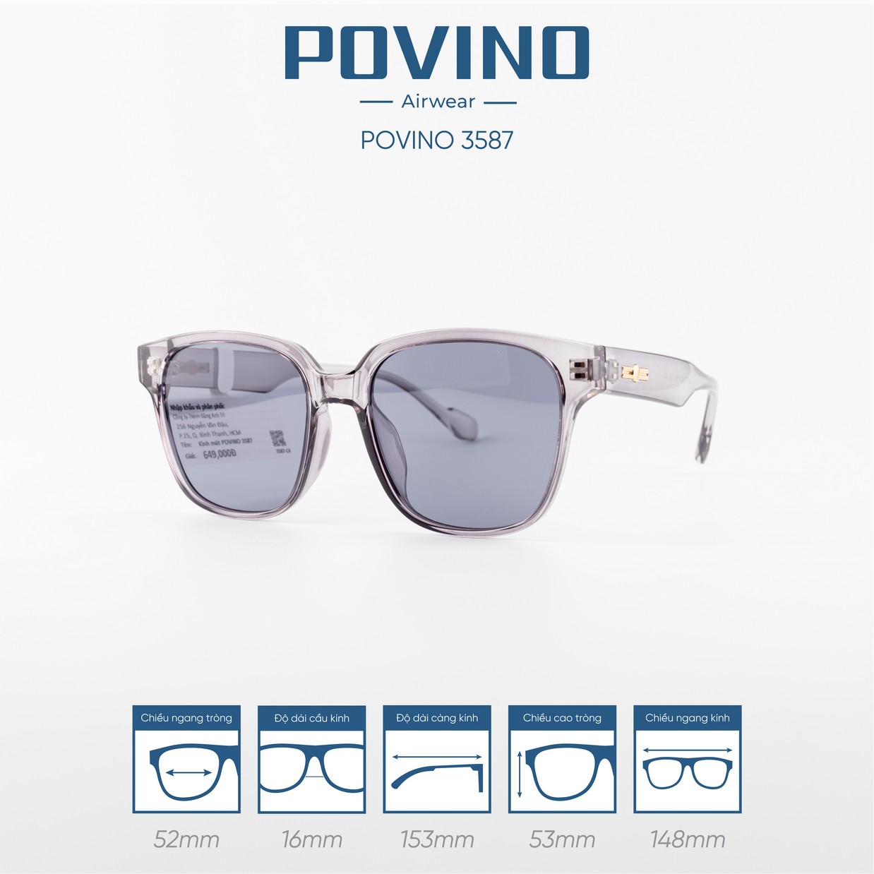 Kính Mát POVINO 3587 - Ảnh 4