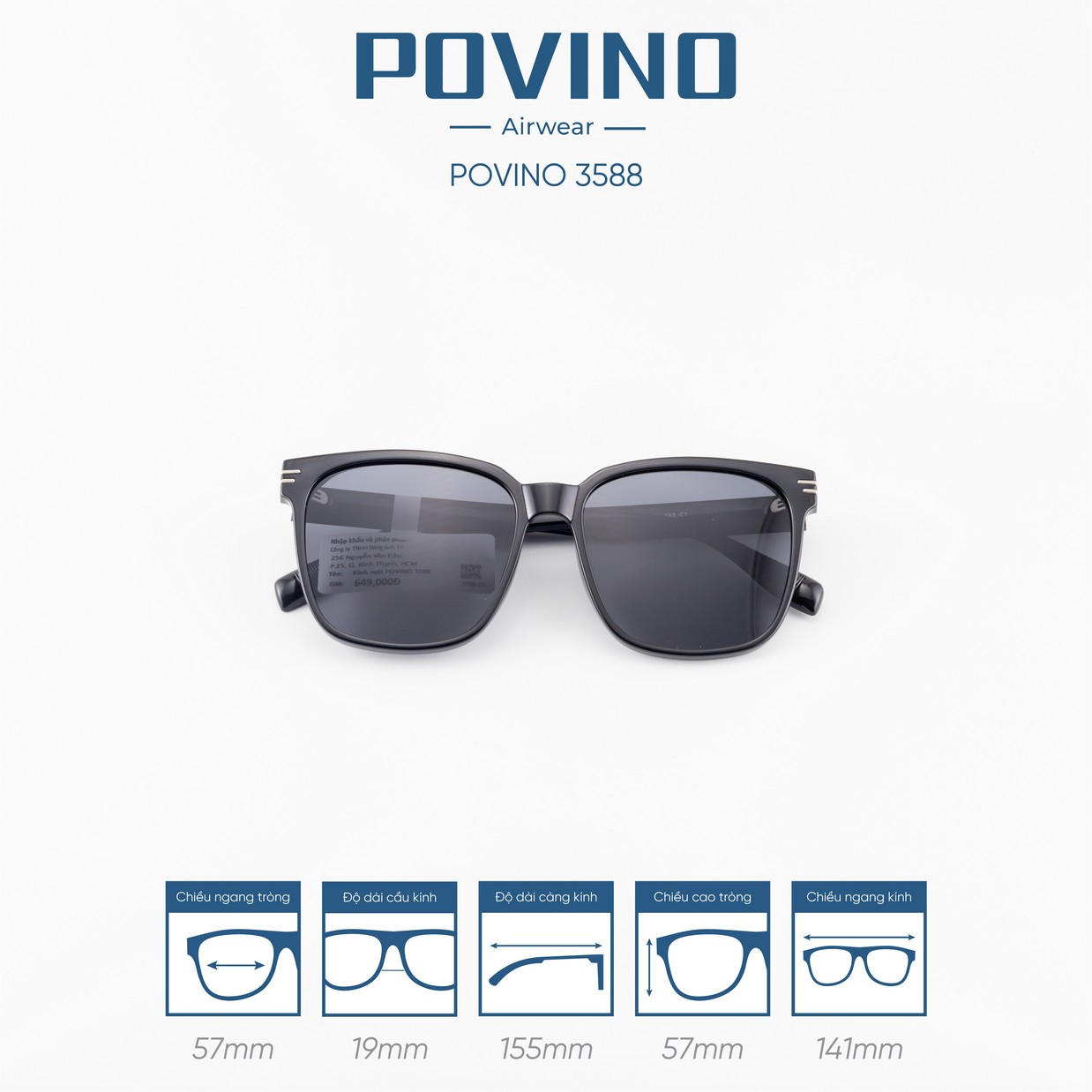 Kính Mát POVINO 3588 - Ảnh 3