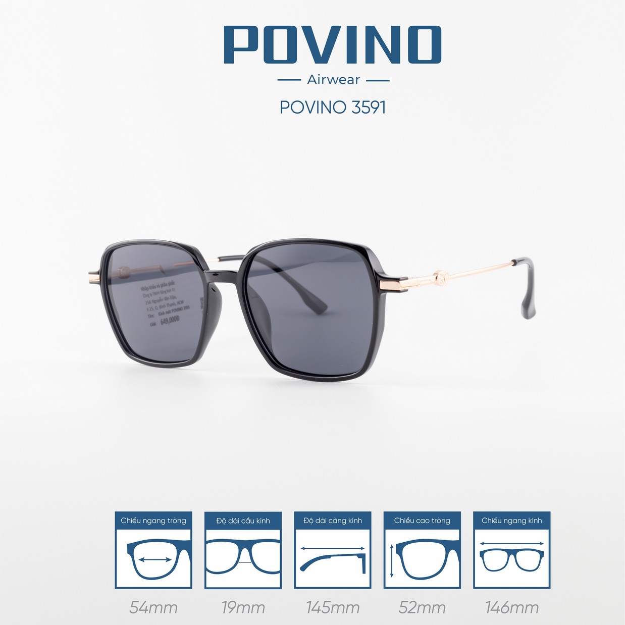 Kính Mát POVINO 3591 - Ảnh 3