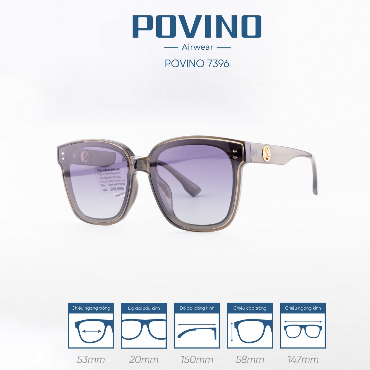 Kính Mát POVINO 7396 - Ảnh 4