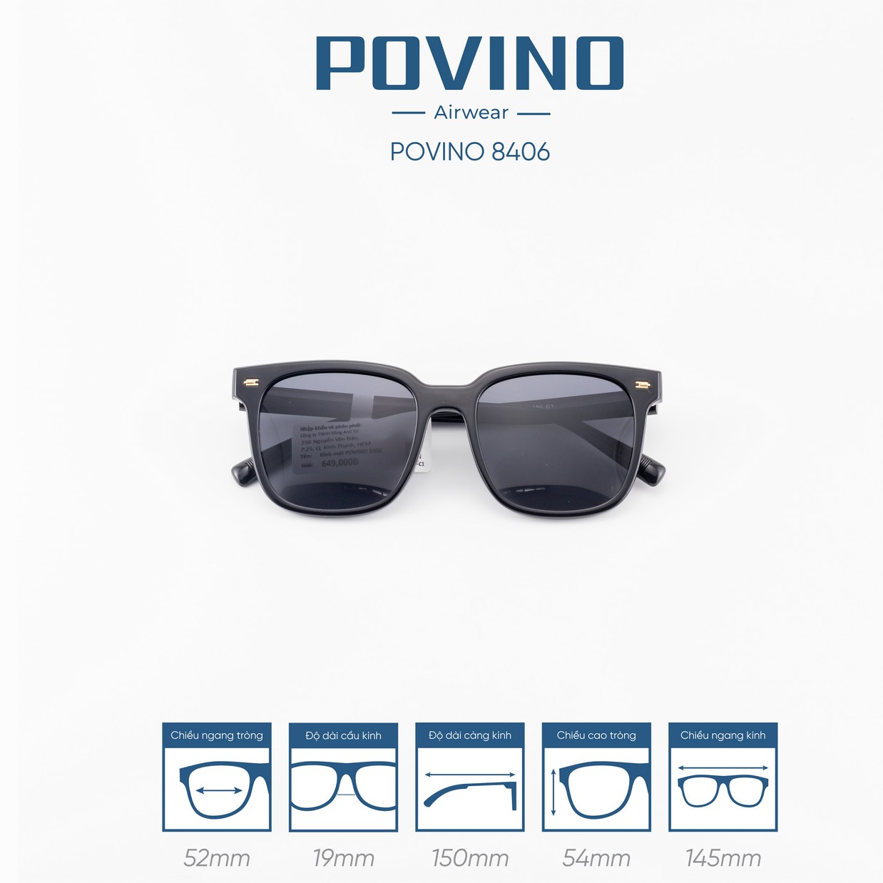 Kính Mát POVINO 8406 - Ảnh 3