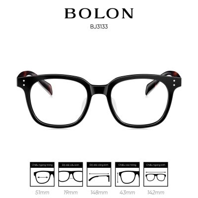 gọng kính BOLON BJ3133 màu đen đồi mồi 