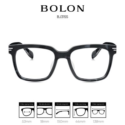 Gọng kính BOLON BJ3155 màu đen nhám