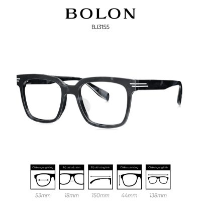 Gọng kính BOLON BJ3155 màu đen nhám