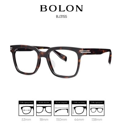 Gọng kính BOLON BJ3155 màu đen đồi mồi 