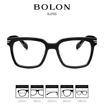 Gọng kính BOLON BJ3155 màu đen bóng