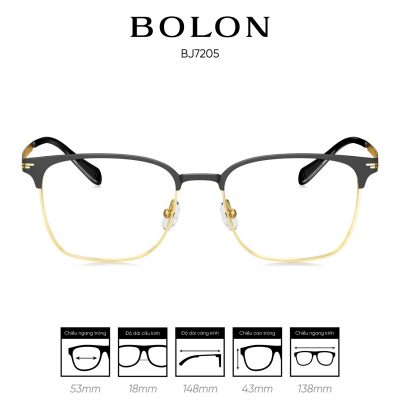 Gọng kính BOLON BJ7205 màu đen vàng