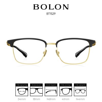 Gọng kính BOLON BT1529 màu đen vàng