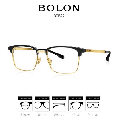 Gọng kính BOLON BT1529 màu đen vàng