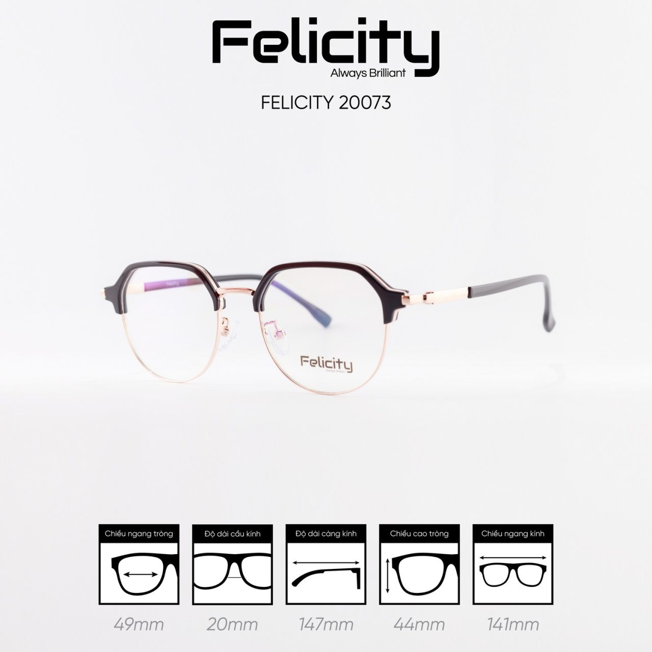 Gọng kính FELICITY 20073 - Ảnh 4