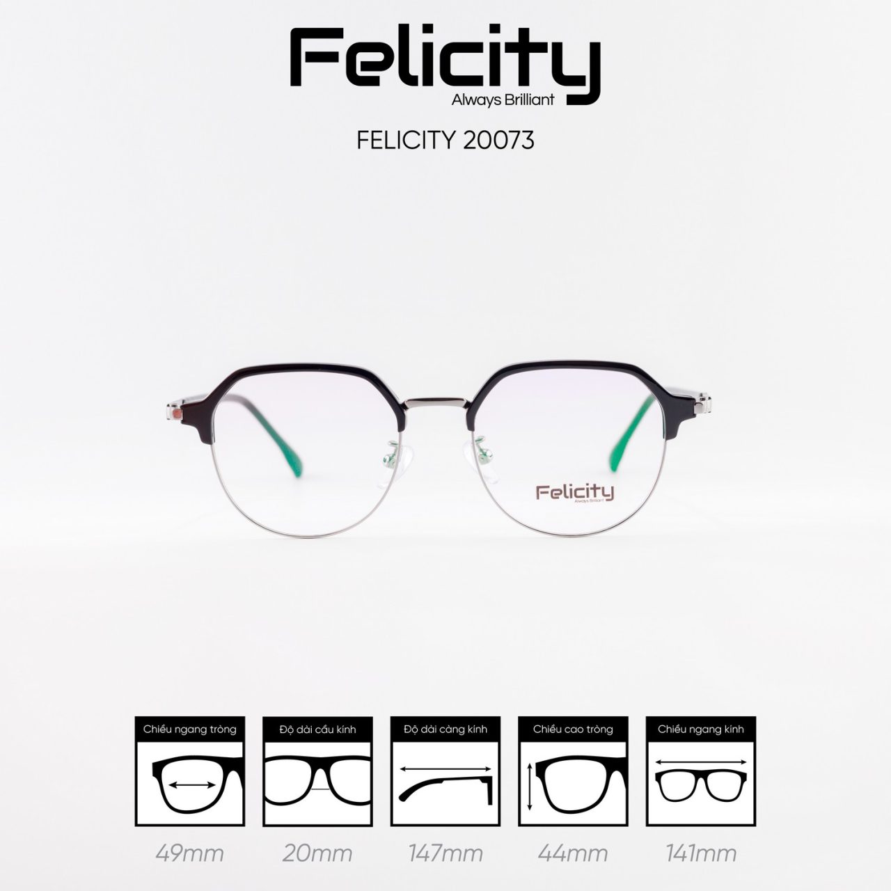 Gọng kính FELICITY 20073 - Ảnh 1