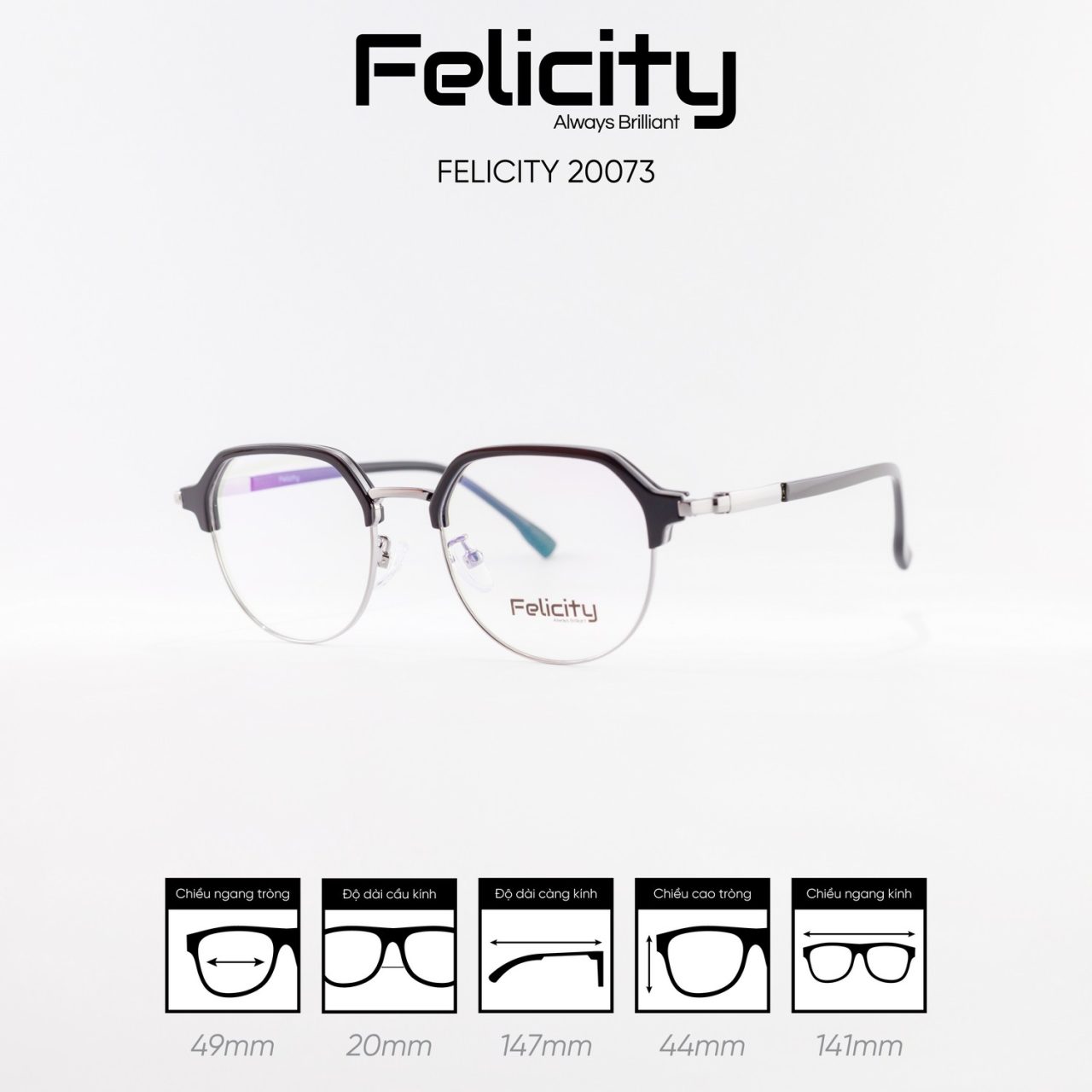 Gọng kính FELICITY 20073 - Ảnh 3