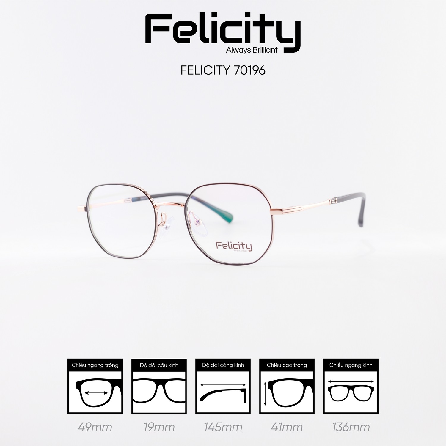 Gọng kính FELICITY 70196 - Ảnh 6