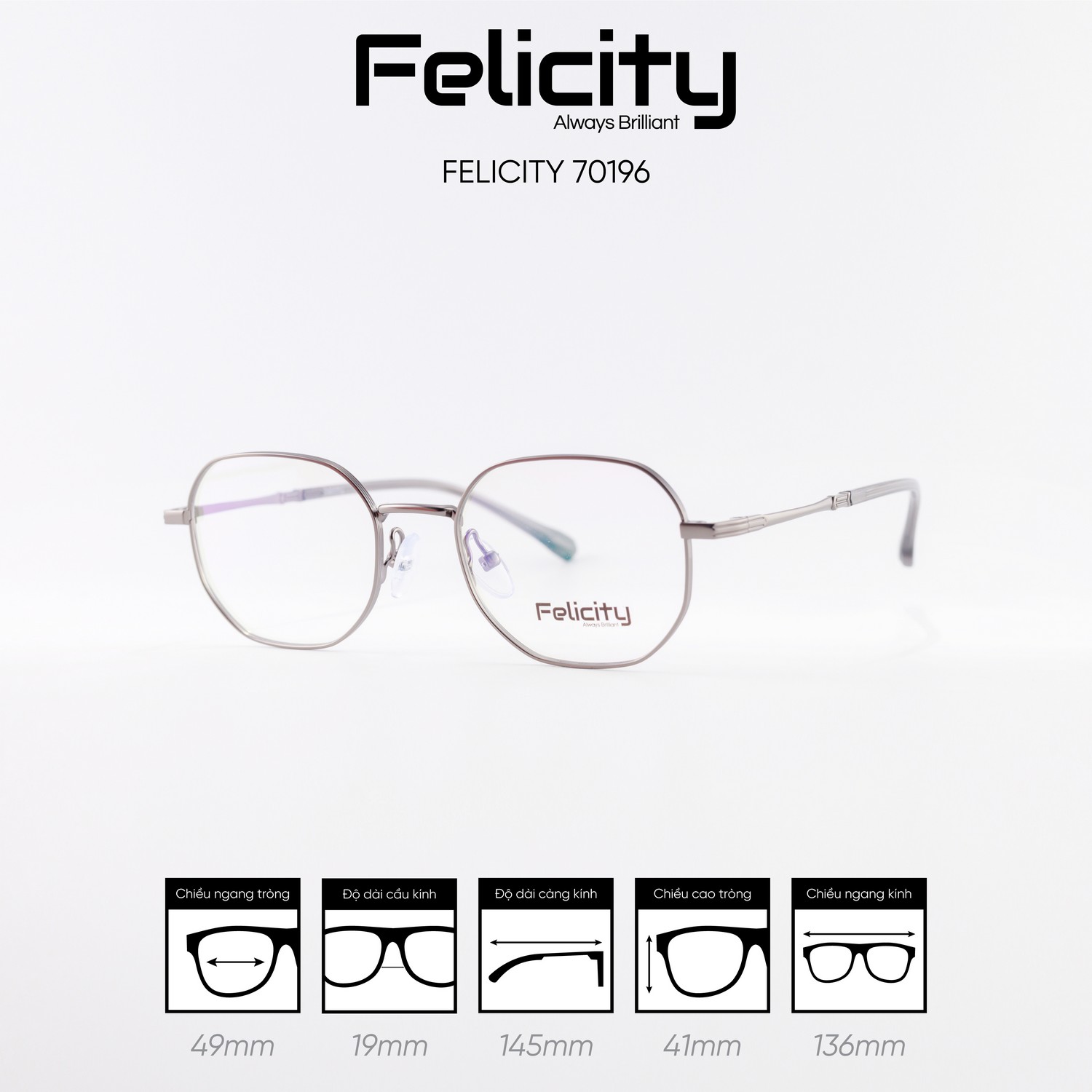 Gọng kính FELICITY 70196 - Ảnh 5