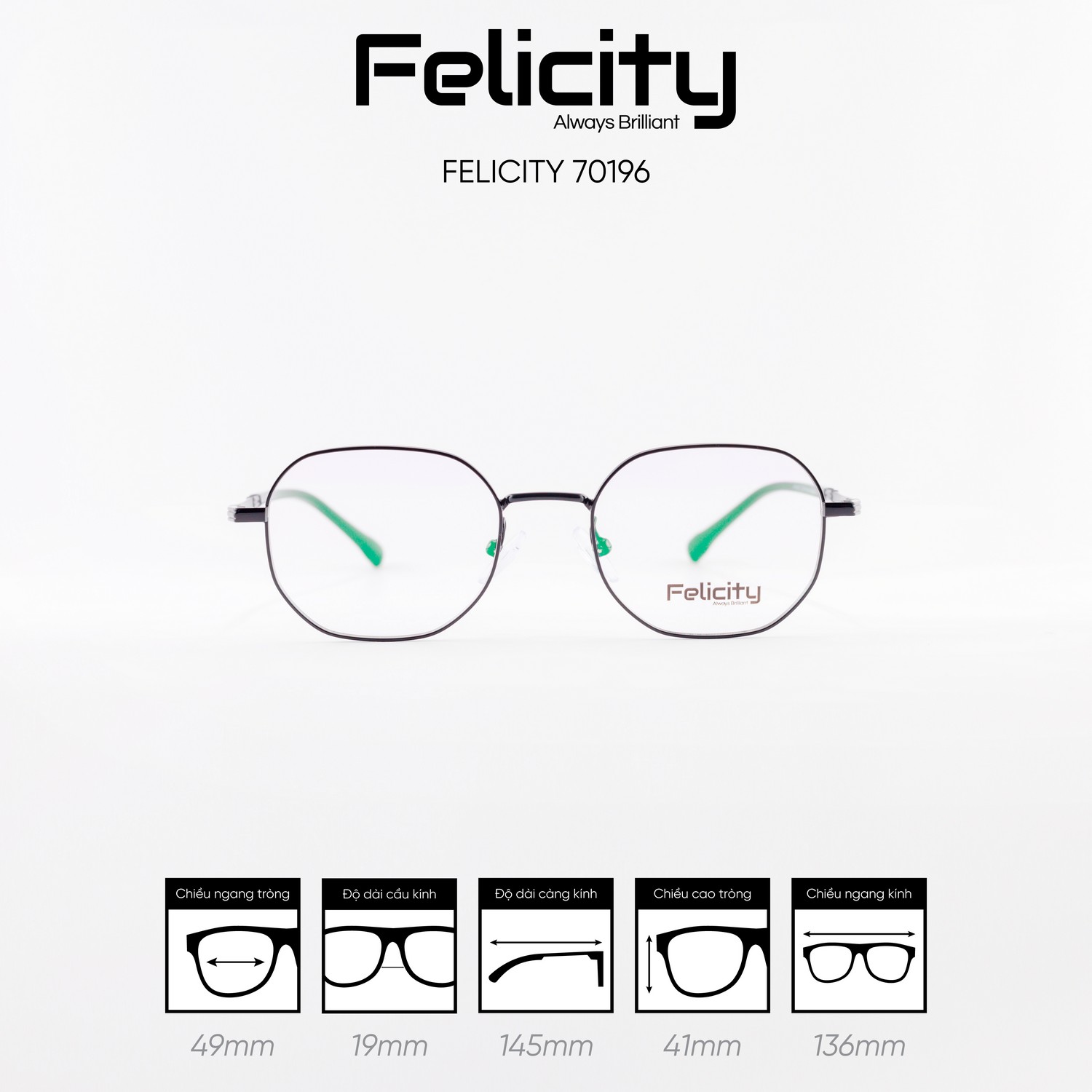 Gọng kính FELICITY 70196 - Ảnh 1