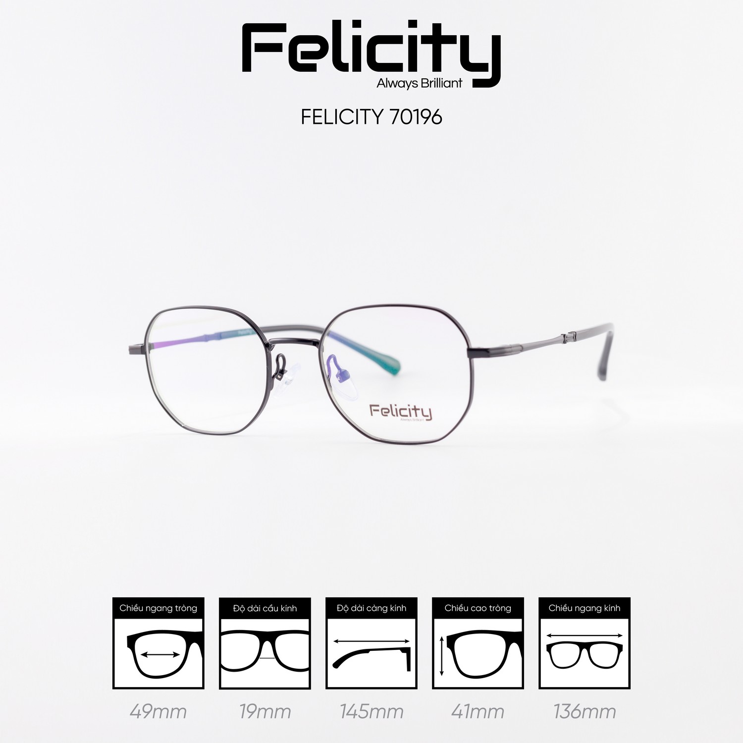 Gọng kính FELICITY 70196 - Ảnh 3