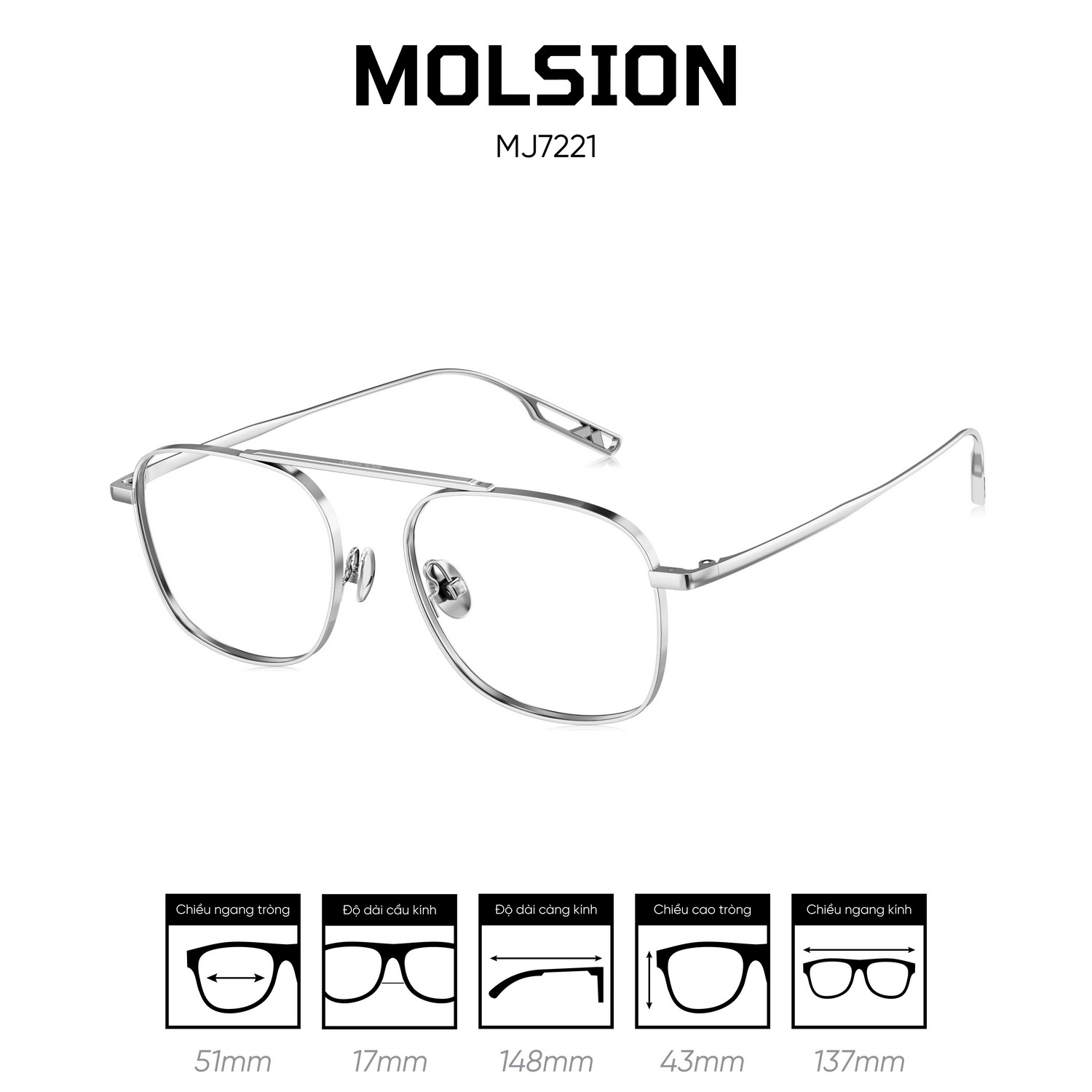 Gọng kính MOLSION MJ7221 - Ảnh 2