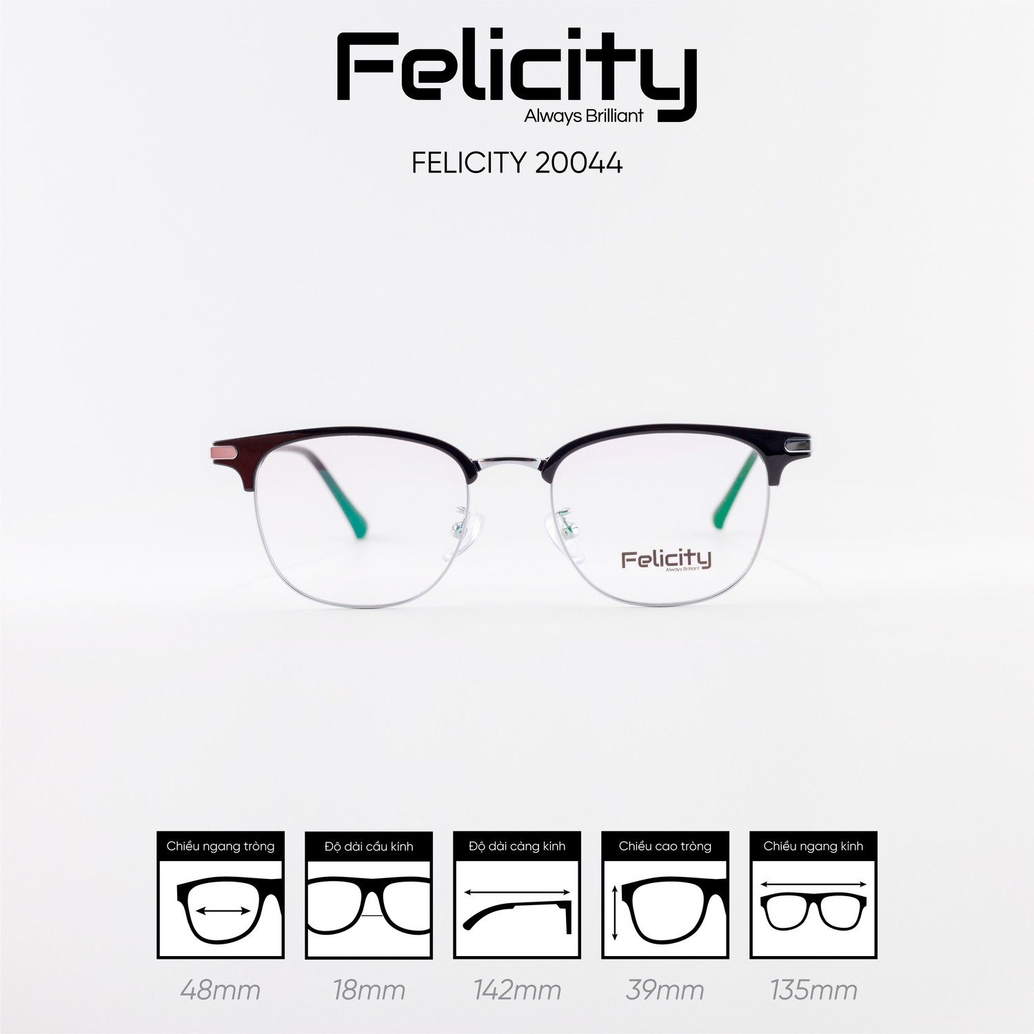 Gọng kính FELICITY 20044 - Ảnh 1