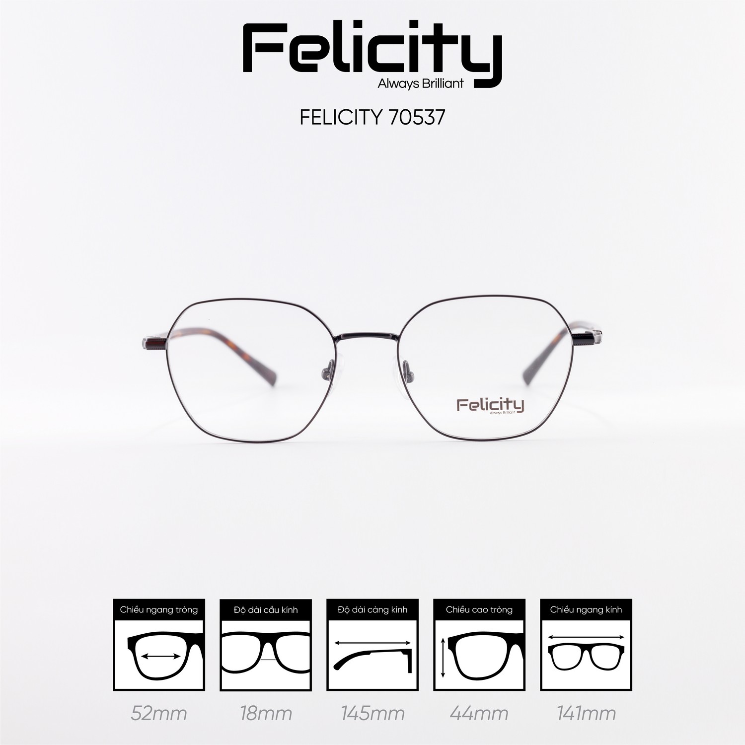 Gọng kính FELICITY 70537 - Ảnh 1