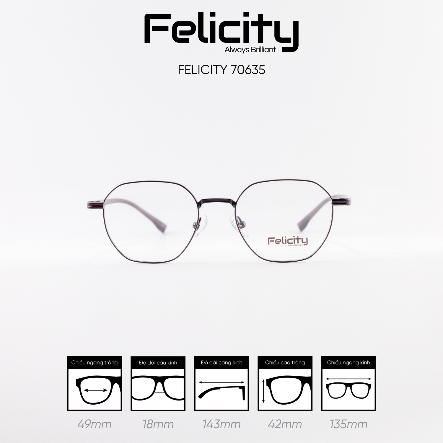 Gọng kính FELICITY 70635 - Ảnh 1